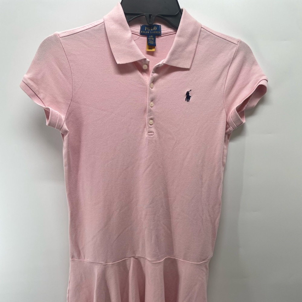 Polo by Ralph Lauren Girls Light Pink Polo Dress